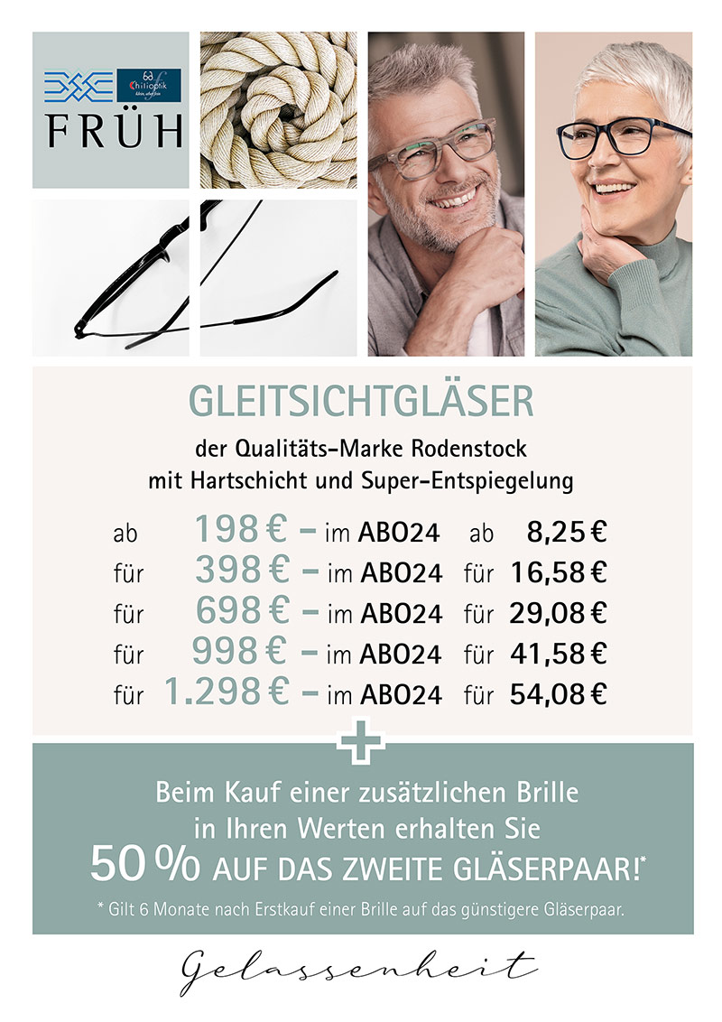 Gleitsichtbrille im Abo bei Optiker FRÜH in Böblingen